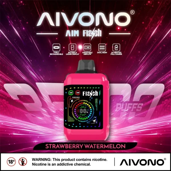 AIVONO AIM FLASH 35000 Puffs Dual Mesh Adjustable airflow 0% 2% 3% 5% Low Nicotine Bulk Buy Wholesale Rechargeable Disposable Vapes Pen - Image 3