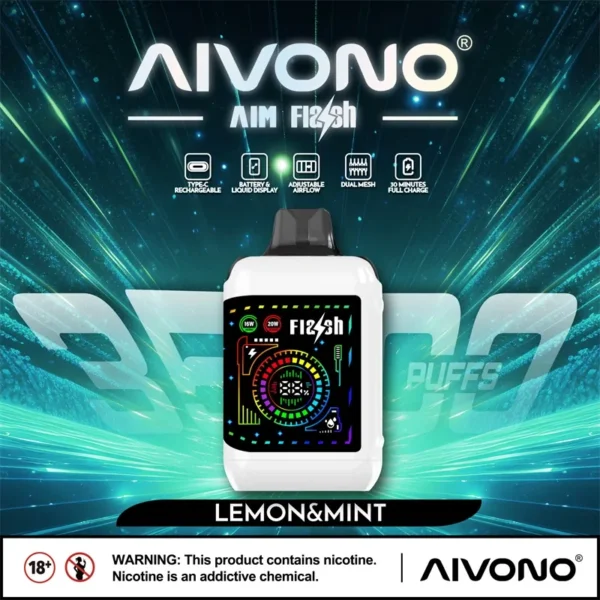 AIVONO AIM FLASH 35000 Puffs Dual Mesh Adjustable airflow 0% 2% 3% 5% Low Nicotine Bulk Buy Wholesale Rechargeable Disposable Vapes Pen - Image 14