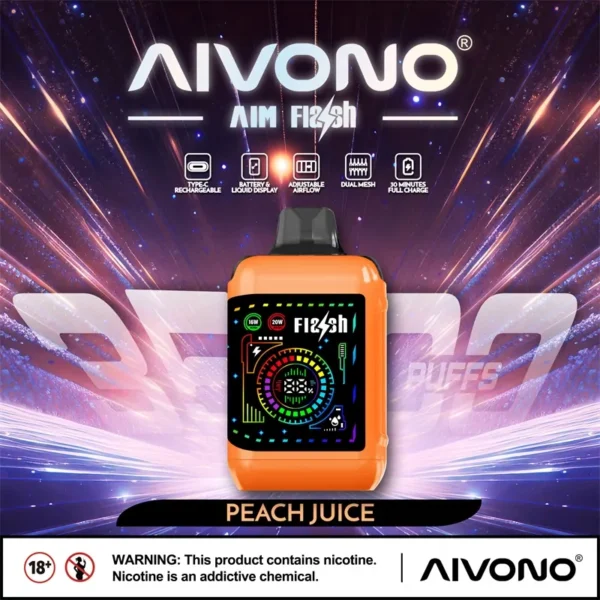 AIVONO AIM FLASH 35000 Puffs Dual Mesh Adjustable airflow 0% 2% 3% 5% Low Nicotine Bulk Buy Wholesale Rechargeable Disposable Vapes Pen - Image 13