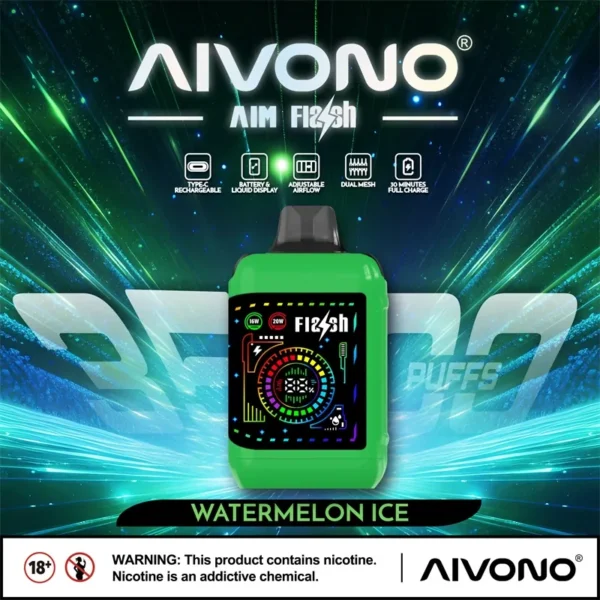 AIVONO AIM FLASH 35000 Puffs Dual Mesh Adjustable airflow 0% 2% 3% 5% Low Nicotine Bulk Buy Wholesale Rechargeable Disposable Vapes Pen - Image 11