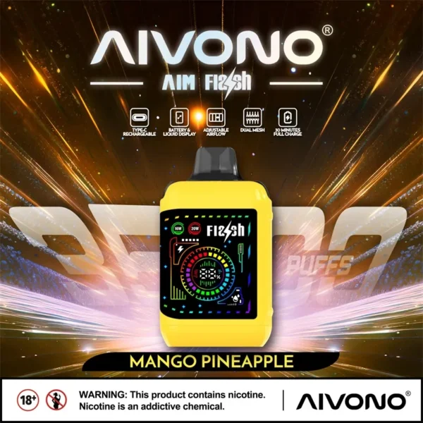 AIVONO AIM FLASH 35000 Puffs Dual Mesh Adjustable airflow 0% 2% 3% 5% Low Nicotine Bulk Buy Wholesale Rechargeable Disposable Vapes Pen - Image 9