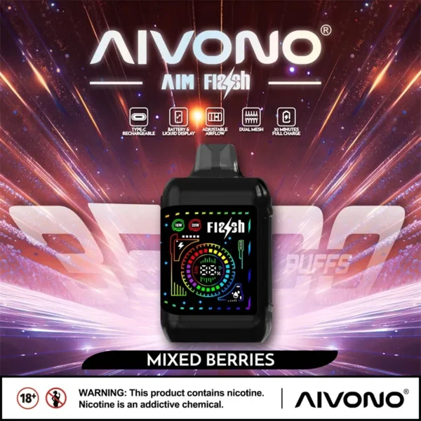 AIVONO AIM FLASH 35000 Puffs Dual Mesh Adjustable airflow 0% 2% 3% 5% Low Nicotine Bulk Buy Wholesale Rechargeable Disposable Vapes Pen - Image 8