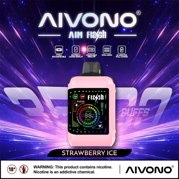 AIVONO AIM FLASH 35000 Puffs Dual Mesh Adjustable airflow 0% 2% 3% 5% Low Nicotine Bulk Buy Wholesale Rechargeable Disposable Vapes Pen - Image 4