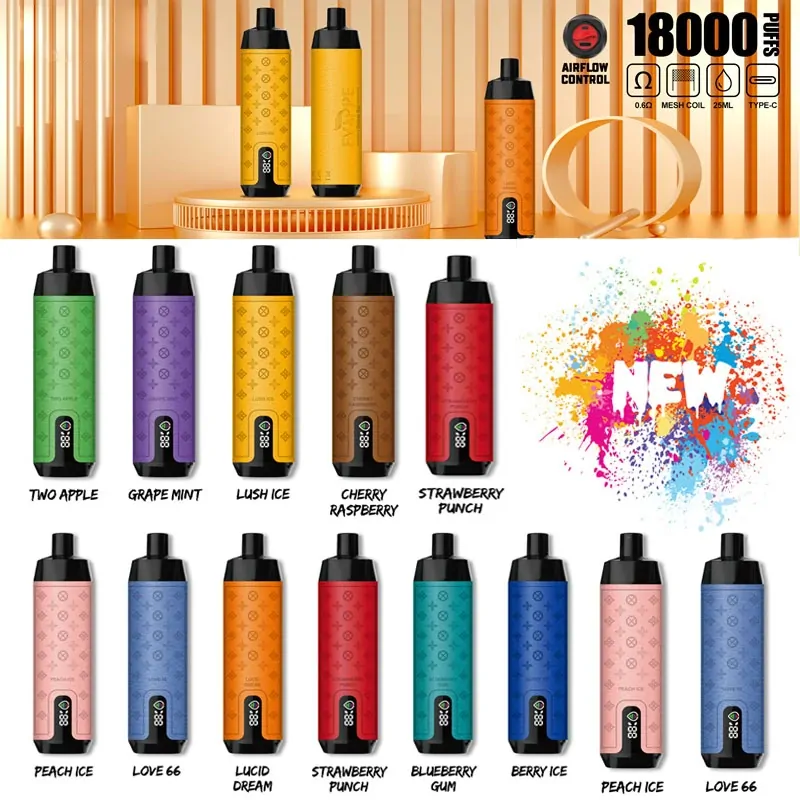 AIVONO Deluxe Bar 18000 Puffs Hookah Digital Display 0% 2% 3% 5% Low Nicotine Bulk Buy Wholesale Easy to carry Rechargeable Disposable Vapes Pen