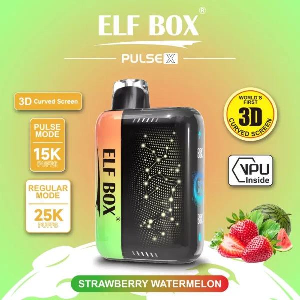 ELF BOX PULSE X 25000 Puffs Dual Mesh 3D Curved LED Screen 0% 2% 3% 5% Low Nicotine  Bulk Buy Rechargeable Disposable Vapes Pen Wholesale - Image 2