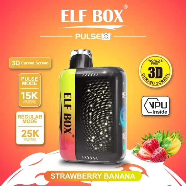 ELF BOX PULSE X 25000 Puffs Dual Mesh 3D Curved LED Screen 0% 2% 3% 5% Low Nicotine  Bulk Buy Rechargeable Disposable Vapes Pen Wholesale - Image 4