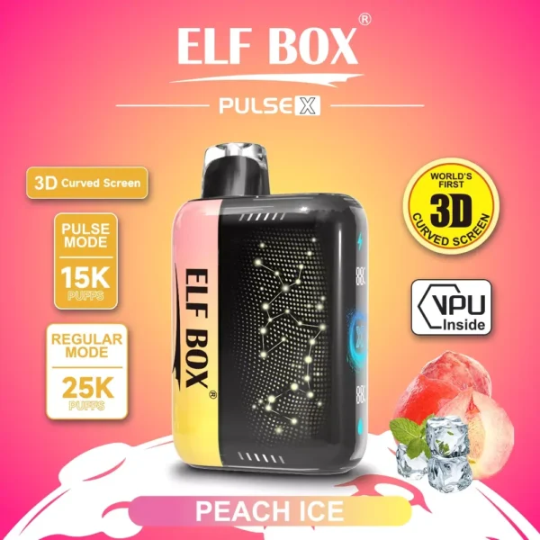 ELF BOX PULSE X 25000 Puffs Dual Mesh 3D Curved LED Screen 0% 2% 3% 5% Low Nicotine  Bulk Buy Rechargeable Disposable Vapes Pen Wholesale - Image 5