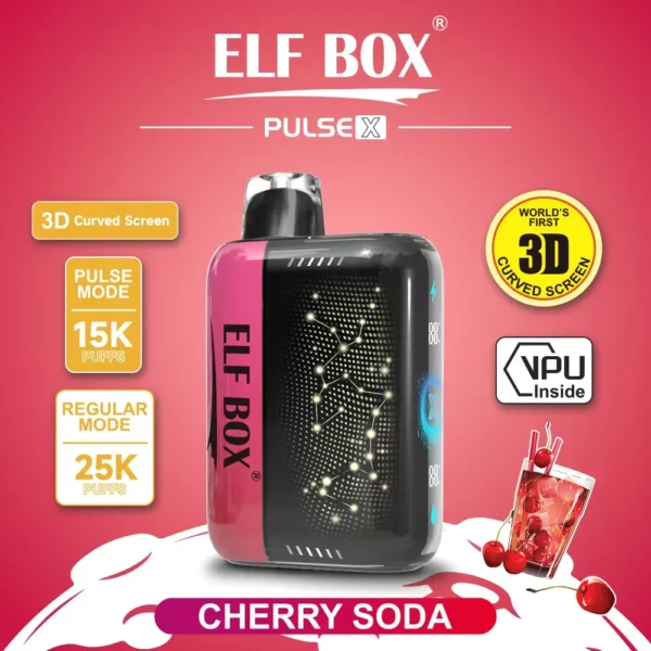 ELF BOX PULSE X 25000 Puffs Dual Mesh 3D Curved LED Screen 0% 2% 3% 5% Low Nicotine  Bulk Buy Rechargeable Disposable Vapes Pen Wholesale - Image 3