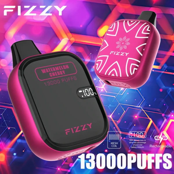 Fizzy Boom 13000 Puffs 2% 5% Low Nicotine LCD Screen Bulk Buy portable Rechargeable Disposable Vapes Pen Wholesale - European Warehouse Stock - Image 13