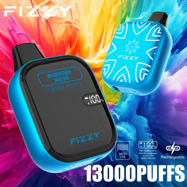 Fizzy Boom 13000 Puffs 2% 5% Low Nicotine LCD Screen Bulk Buy portable Rechargeable Disposable Vapes Pen Wholesale - European Warehouse Stock - Image 10
