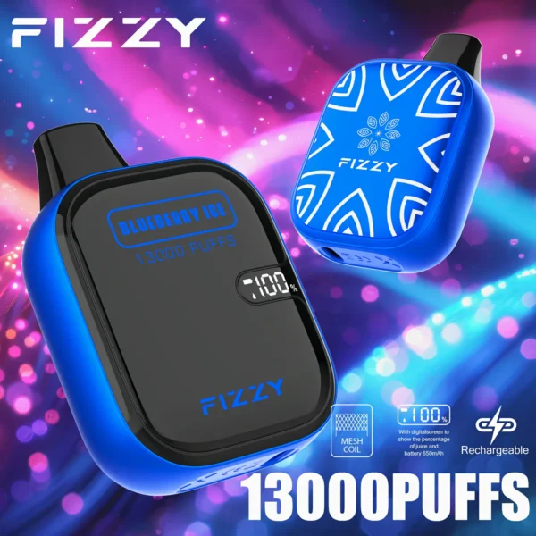 Fizzy Boom 13000 Puffs 2% 5% Low Nicotine LCD Screen Bulk Buy portable Rechargeable Disposable Vapes Pen Wholesale - European Warehouse Stock - Image 11