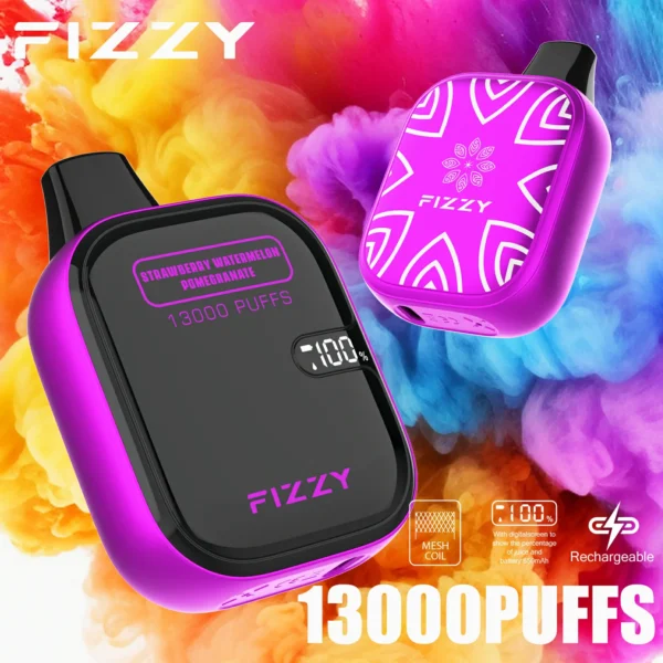 Fizzy Boom 13000 Puffs 2% 5% Low Nicotine LCD Screen Bulk Buy portable Rechargeable Disposable Vapes Pen Wholesale - European Warehouse Stock - Image 6