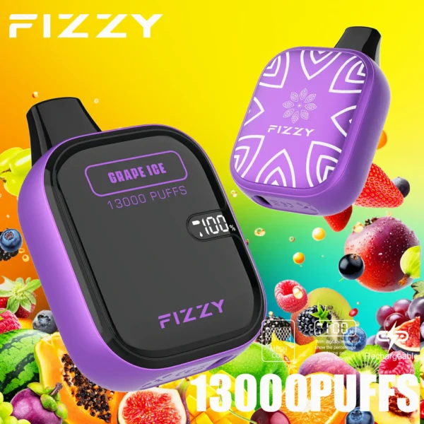 Fizzy Boom 13000 Puffs 2% 5% Low Nicotine LCD Screen Bulk Buy portable Rechargeable Disposable Vapes Pen Wholesale - European Warehouse Stock - Image 8