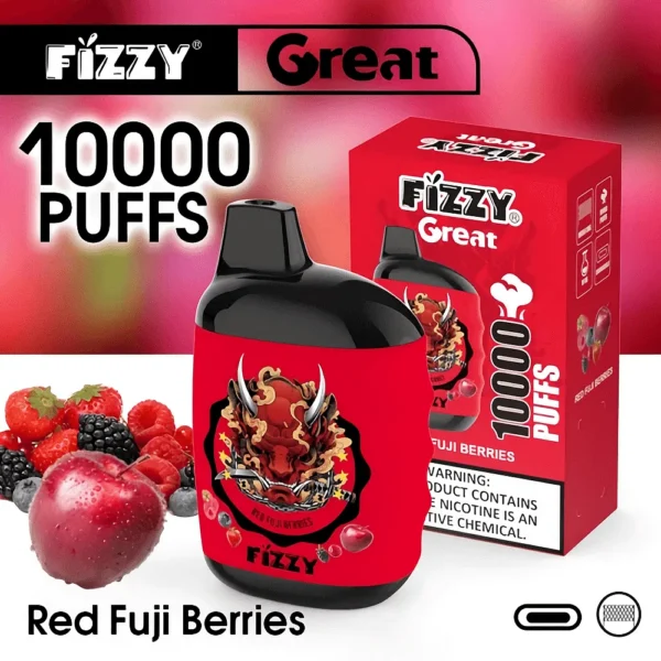 Fizzy Great 10000 Puffs 2% 5% Low Nicotine Bulk Buy Portable Design Rechargeable Disposable Vapes Pen Wholesale - European Warehouse Stock - Image 4