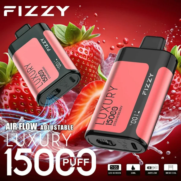 Fizzy Luxury 15000 Puffs 2% 5% Low Nicotine LCD Screen Bulk Buy Multiple flavors Rechargeable Disposable Vapes Pen Wholesale - European Warehouse Stock - Image 2