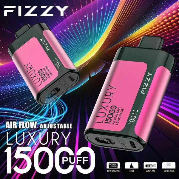 Fizzy Luxury 15000 Puffs 2% 5% Low Nicotine LCD Screen Bulk Buy Multiple flavors Rechargeable Disposable Vapes Pen Wholesale - European Warehouse Stock - Image 5