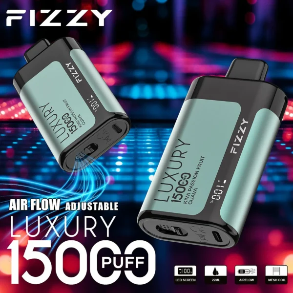 Fizzy Luxury 15000 Puffs 2% 5% Low Nicotine LCD Screen Bulk Buy Multiple flavors Rechargeable Disposable Vapes Pen Wholesale - European Warehouse Stock - Image 4