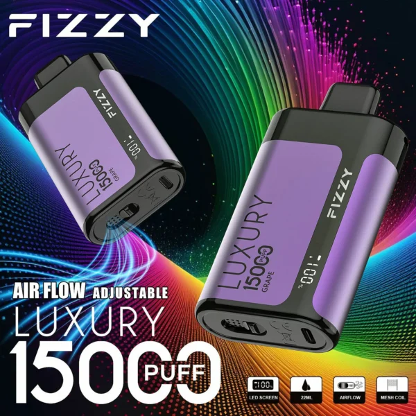 Fizzy Luxury 15000 Puffs 2% 5% Low Nicotine LCD Screen Bulk Buy Multiple flavors Rechargeable Disposable Vapes Pen Wholesale - European Warehouse Stock - Image 3