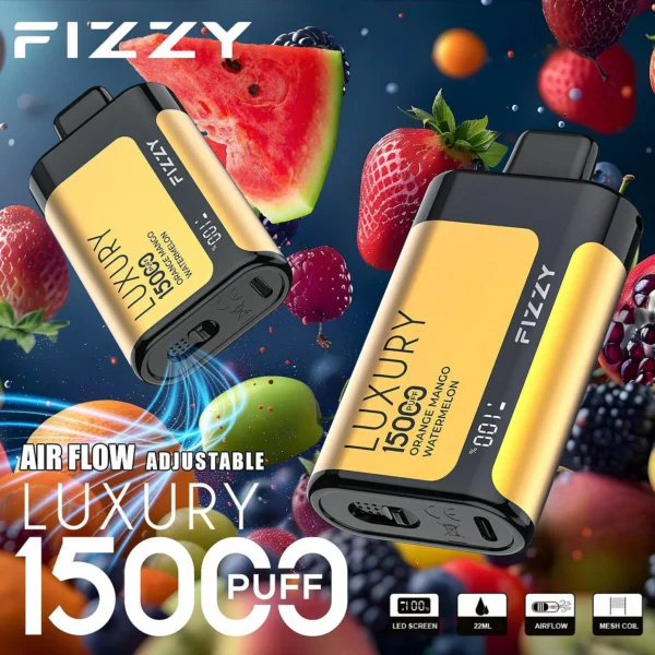 Fizzy Luxury 15000 Puffs 2% 5% Low Nicotine LCD Screen Bulk Buy Multiple flavors Rechargeable Disposable Vapes Pen Wholesale - European Warehouse Stock - Image 9