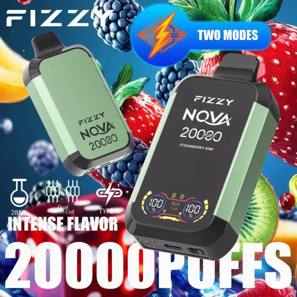 Fizzy Nova 20000 Puffs Dual Mesh LCD Screen 2% 5% Low Nicotine  Bulk Buy Multiple flavors Rechargeable Disposable Vapes Pen Wholesale - European Warehouse Stock - Image 11