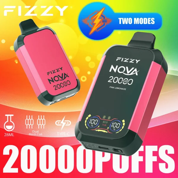 Fizzy Nova 20000 Puffs Dual Mesh LCD Screen 2% 5% Low Nicotine  Bulk Buy Multiple flavors Rechargeable Disposable Vapes Pen Wholesale - European Warehouse Stock - Image 10