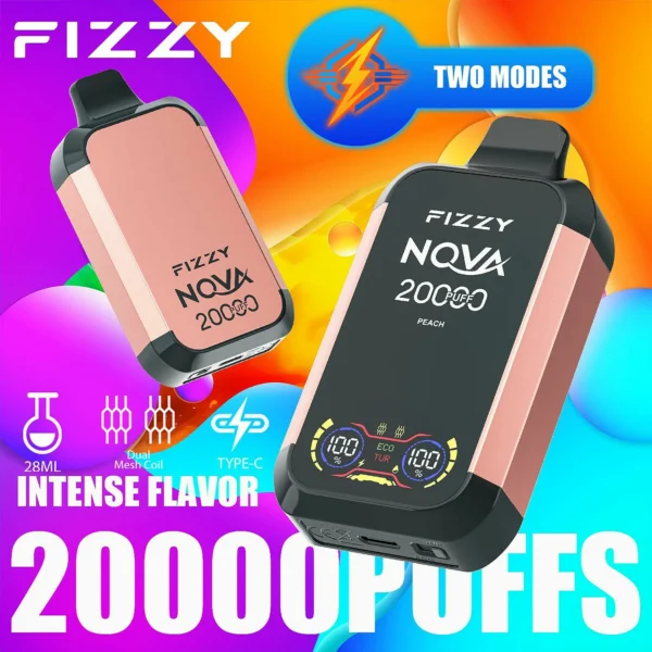 Fizzy Nova 20000 Puffs Dual Mesh LCD Screen 2% 5% Low Nicotine  Bulk Buy Multiple flavors Rechargeable Disposable Vapes Pen Wholesale - European Warehouse Stock - Image 9
