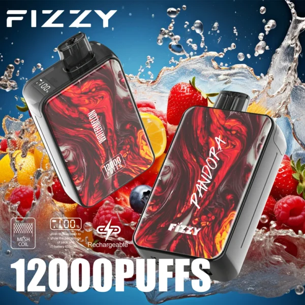 Fizzy Pandora 12000 Puffs  LCD Screen 2% 5% Low Nicotine Bulk Buy Stylish appearance Rechargeable Disposable Vapes Pen Wholesale - European Warehouse Stock - Image 8
