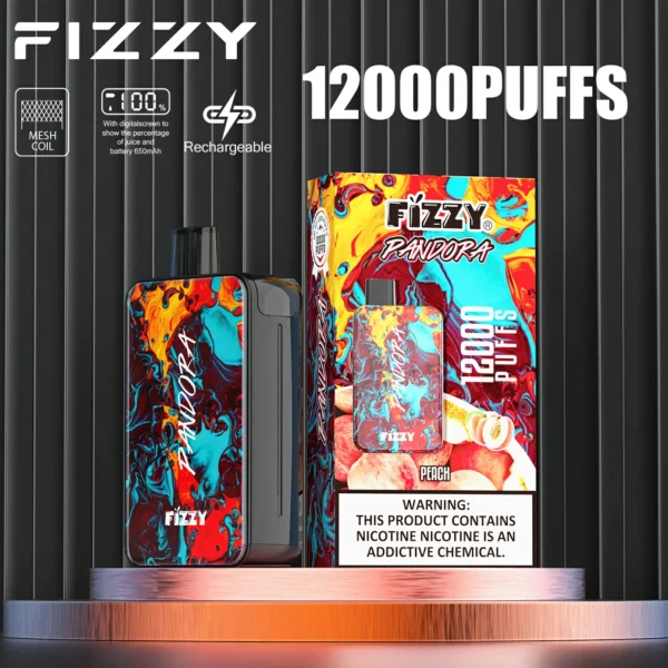 Fizzy Pandora 12000 Puffs  LCD Screen 2% 5% Low Nicotine Bulk Buy Stylish appearance Rechargeable Disposable Vapes Pen Wholesale - European Warehouse Stock - Image 7
