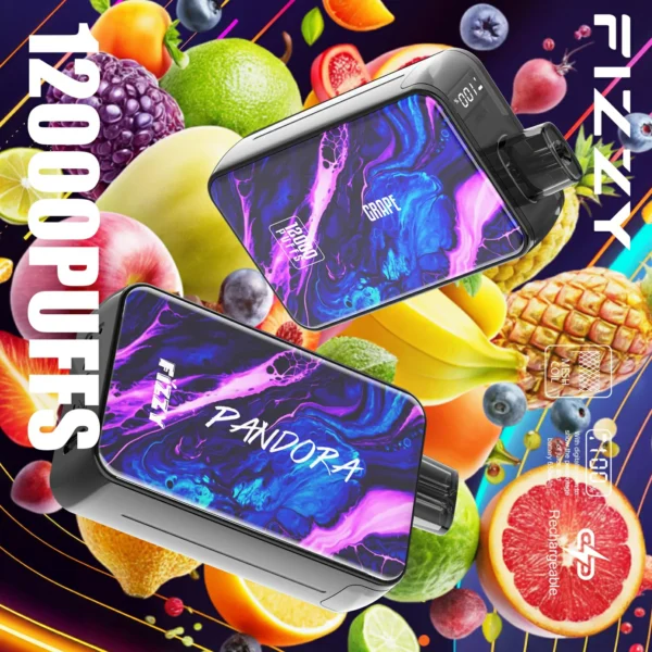 Fizzy Pandora 12000 Puffs  LCD Screen 2% 5% Low Nicotine Bulk Buy Stylish appearance Rechargeable Disposable Vapes Pen Wholesale - European Warehouse Stock - Image 5
