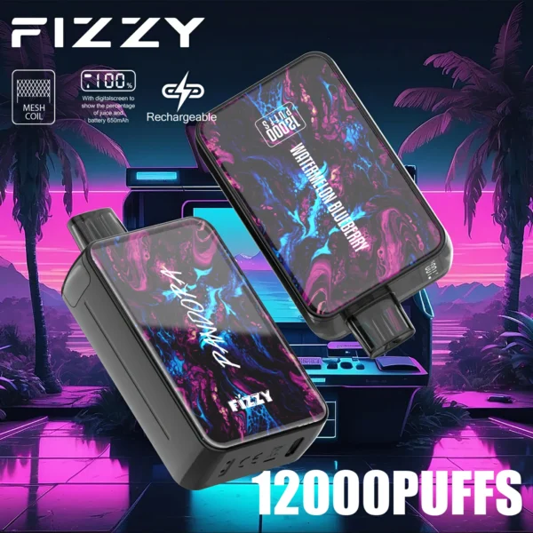 Fizzy Pandora 12000 Puffs  LCD Screen 2% 5% Low Nicotine Bulk Buy Stylish appearance Rechargeable Disposable Vapes Pen Wholesale - European Warehouse Stock - Image 2
