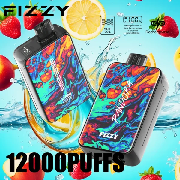 Fizzy Pandora 12000 Puffs  LCD Screen 2% 5% Low Nicotine Bulk Buy Stylish appearance Rechargeable Disposable Vapes Pen Wholesale - European Warehouse Stock - Image 13