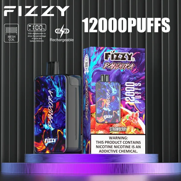 Fizzy Pandora 12000 Puffs  LCD Screen 2% 5% Low Nicotine Bulk Buy Stylish appearance Rechargeable Disposable Vapes Pen Wholesale - European Warehouse Stock - Image 12