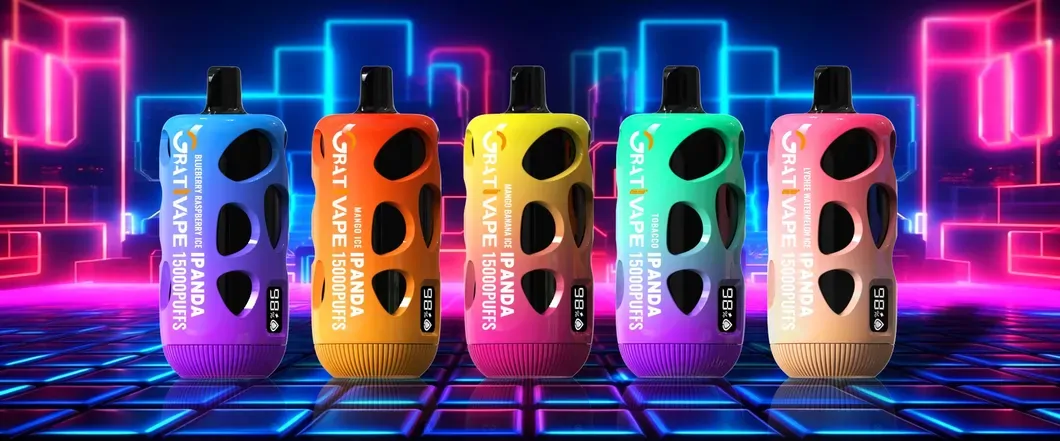 Grativape iPanda 15000 Puffs Digital Screen 15k 0% 2% 3% 5% Low Nicotine Bulk Buy Wholesale Stylish appearance Rechargeable Disposable Vapes Pen
