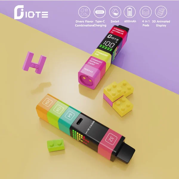 IQTE 2400 Puffs Pod System Building Blocks 3D Animation Display 2% 5% Low Nicotine Bulk Buy Wholesale Rechargeable Disposable Vapes Pen - Image 10