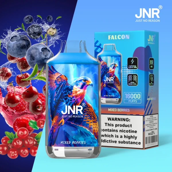 JNR Falcon 16000 Puffs Dual Mesh Crystal Craft Adjustable Airflow  2% Low Nicotine Bulk Buy Wholesale Rechargeable Disposable Vapes Pen - Image 44