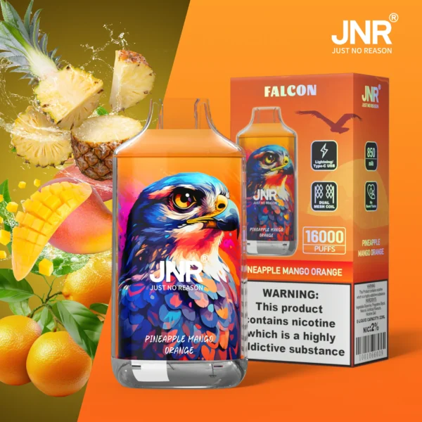 JNR Falcon 16000 Puffs Dual Mesh Crystal Craft Adjustable Airflow  2% Low Nicotine Bulk Buy Wholesale Rechargeable Disposable Vapes Pen - Image 42
