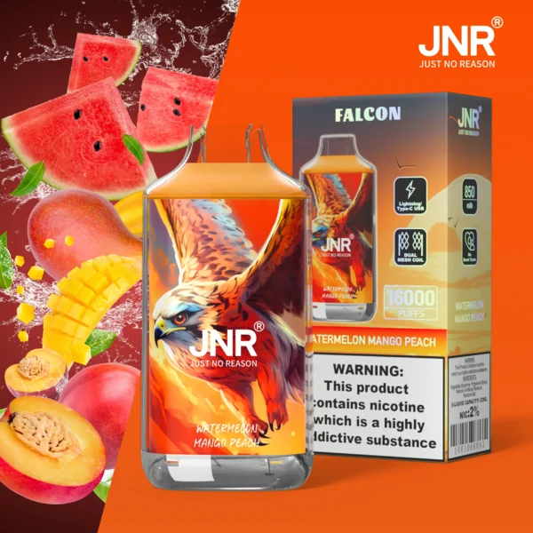 JNR Falcon 16000 Puffs Dual Mesh Crystal Craft Adjustable Airflow  2% Low Nicotine Bulk Buy Wholesale Rechargeable Disposable Vapes Pen - Image 25