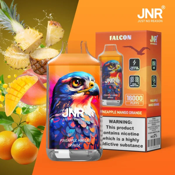 JNR Falcon 16000 Puffs Dual Mesh Crystal Craft Adjustable Airflow  2% Low Nicotine Bulk Buy Wholesale Rechargeable Disposable Vapes Pen - Image 27