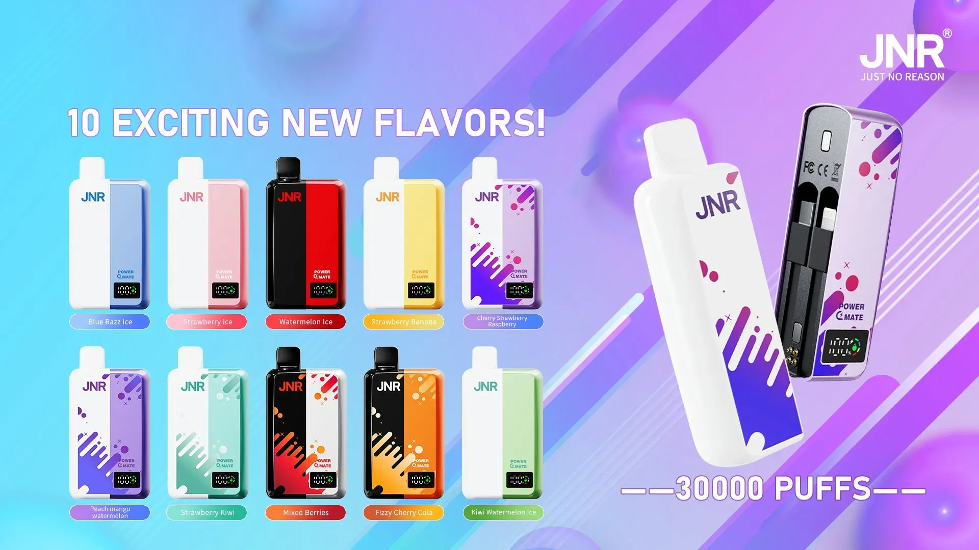 JNR Power Mate 30000 Puffs Dual Mesh Smart Display 0% 2% 5% Low Nicotine Bulk Buy Wholesale Portable Rechargeable Disposable Vapes Pen