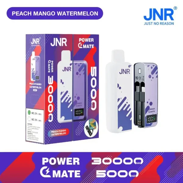 JNR Power Mate 30000 Puffs Dual Mesh Smart Display  0% 2% 5% Low Nicotine Bulk Buy Wholesale Portable Rechargeable Disposable Vapes Pen - Image 5