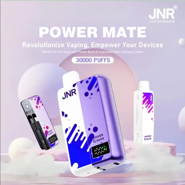 JNR Power Mate 30000 Puffs Dual Mesh Smart Display  0% 2% 5% Low Nicotine Bulk Buy Wholesale Portable Rechargeable Disposable Vapes Pen