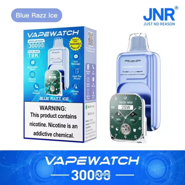 JNR Vape Watch 30000 Puffs Dual Mesh Smart Device 2% Low Nicotine Bulk Buy Wholesale 10 Flavors Rechargeable Disposable Vapes Pen - Image 8