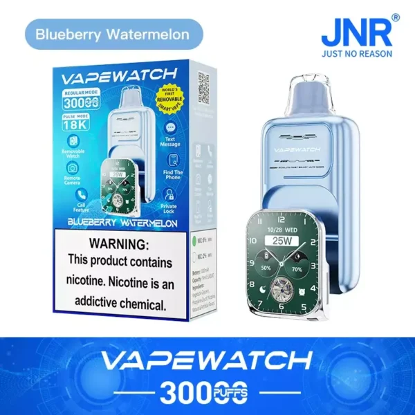 JNR Vape Watch 30000 Puffs Dual Mesh Smart Device 2% Low Nicotine Bulk Buy Wholesale 10 Flavors Rechargeable Disposable Vapes Pen - Image 3