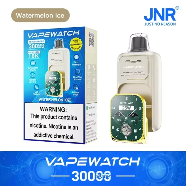 JNR Vape Watch 30000 Puffs Dual Mesh Smart Device 2% Low Nicotine Bulk Buy Wholesale 10 Flavors Rechargeable Disposable Vapes Pen - Image 9