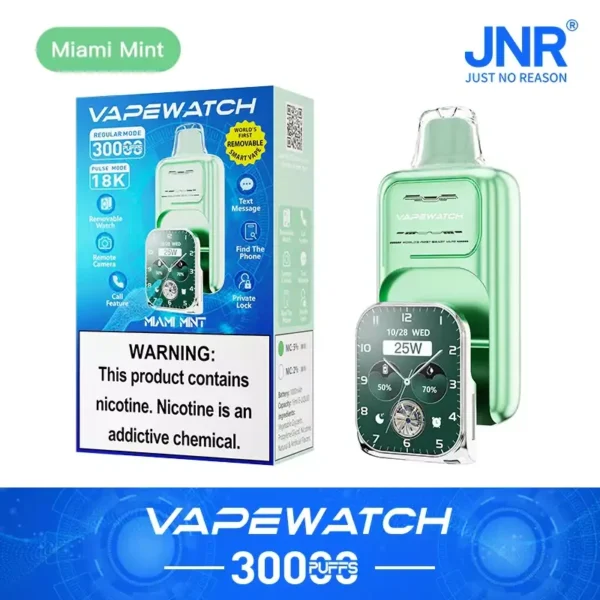 JNR Vape Watch 30000 Puffs Dual Mesh Smart Device 2% Low Nicotine Bulk Buy Wholesale 10 Flavors Rechargeable Disposable Vapes Pen - Image 7