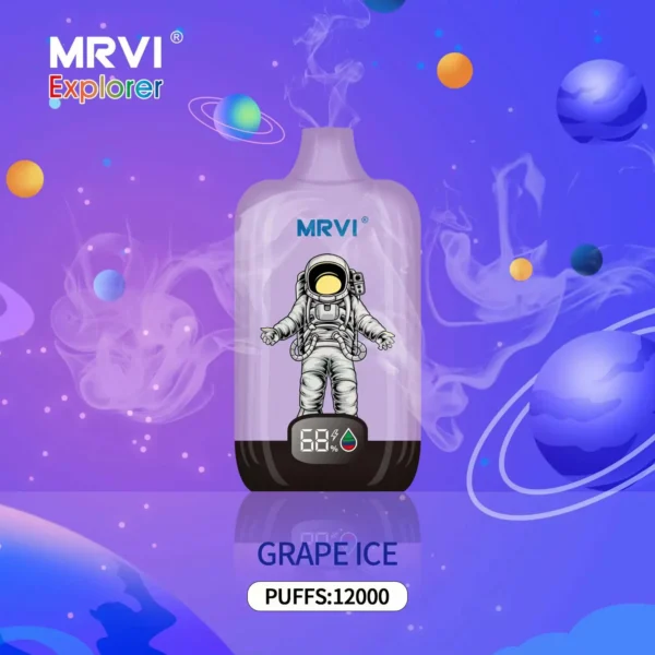 MRVI Explorer 12000 Puffs Digital Screen 2% 3% 5% Low Nicotine Bulk Buy Wholesale Lightweight Design Rechargeable Disposable Vapes Pen - Image 3