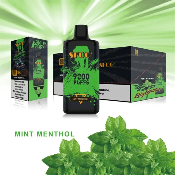 SFOG BIG BANG 9000 Puffs Adjustable Airflow 0% 2% 3% 5% Nicotine Rechargeable Bulk Buy Disposable Vape Wholesale - Image 9