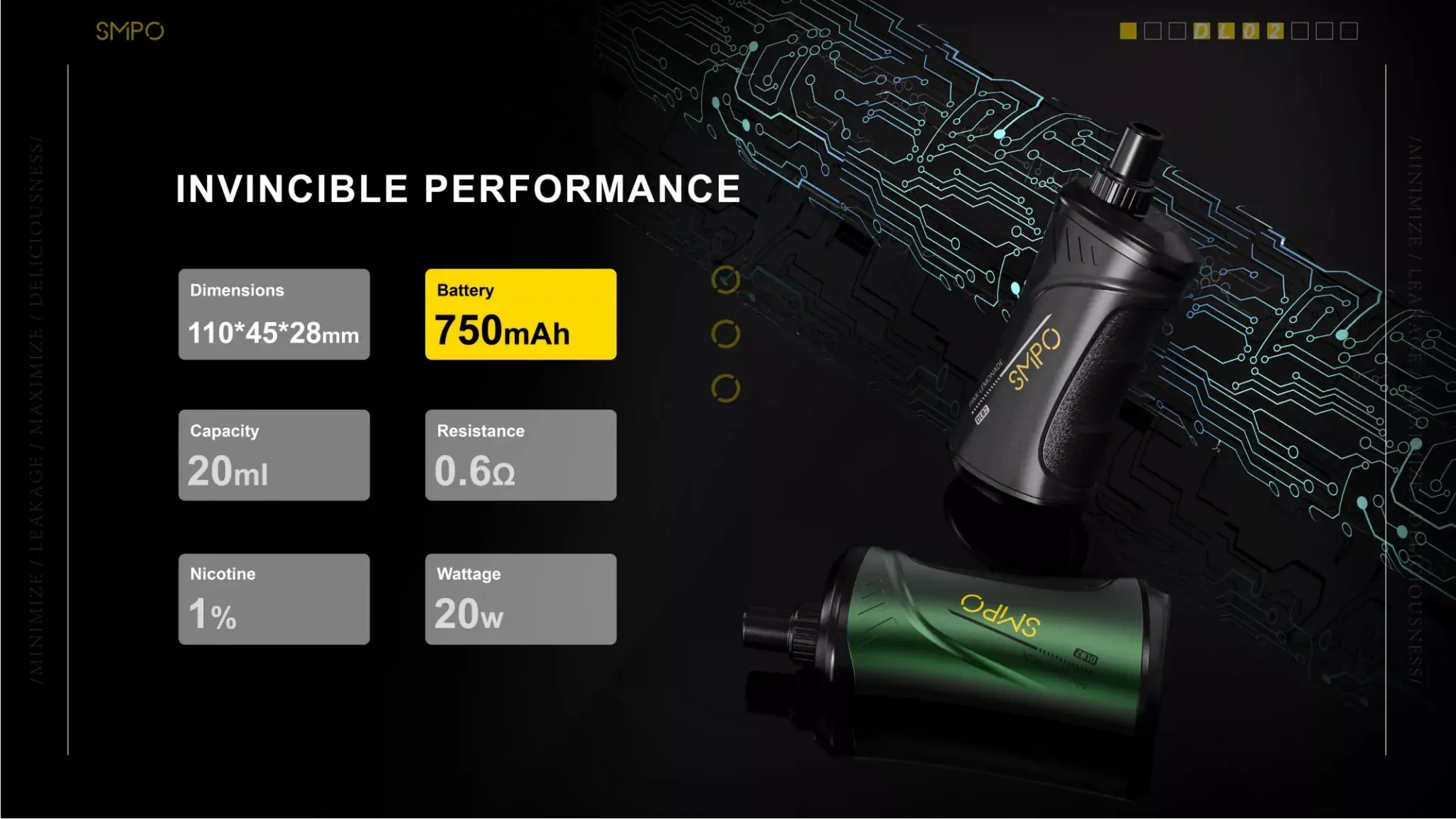 SMPO DL02 10000 Puffs Adjustable Airflow 1% Low Nicotine Bulk Buy Wholesale Rechargeable Disposable Vapes Pen