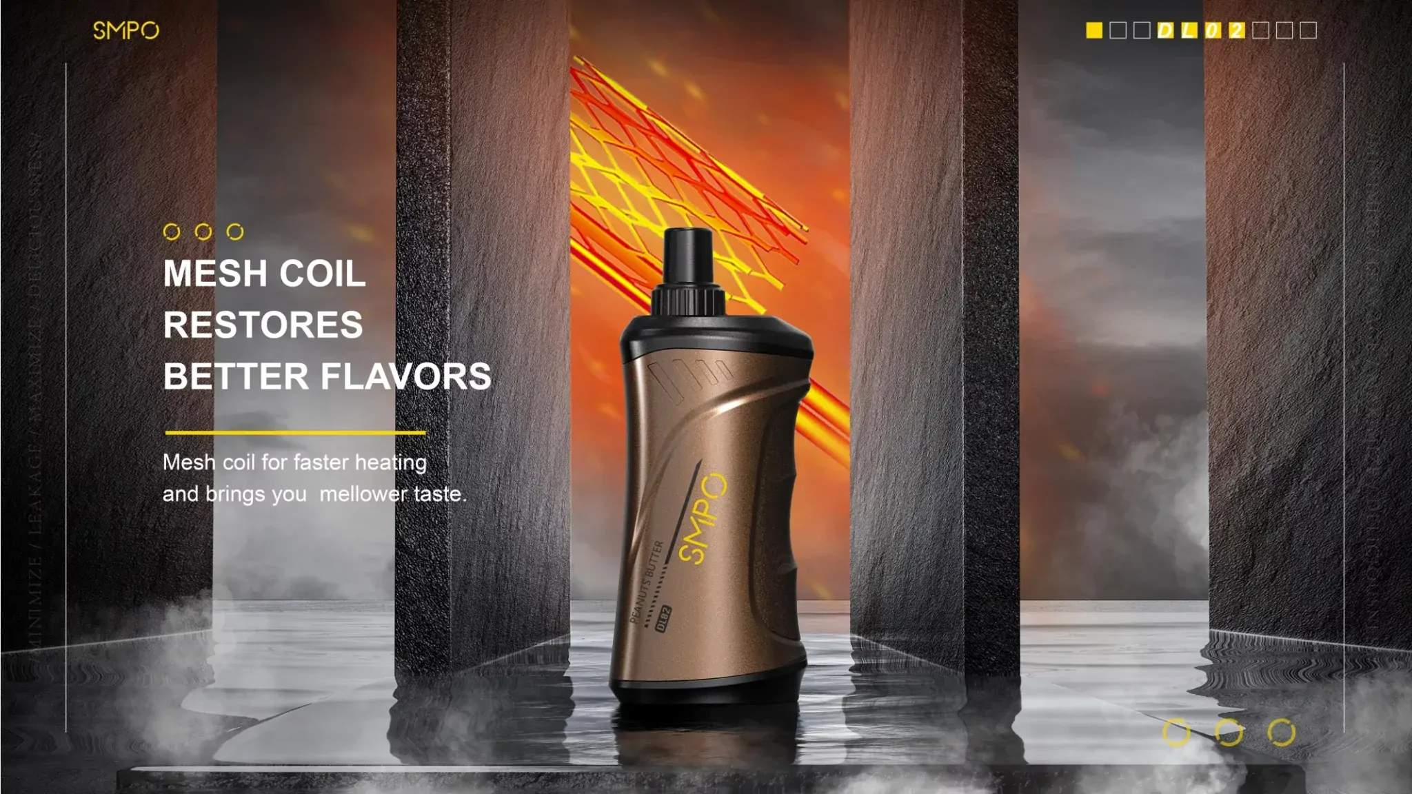 SMPO DL02 10000 Puffs Adjustable Airflow 1% Low Nicotine Bulk Buy Wholesale Rechargeable Disposable Vapes Pen