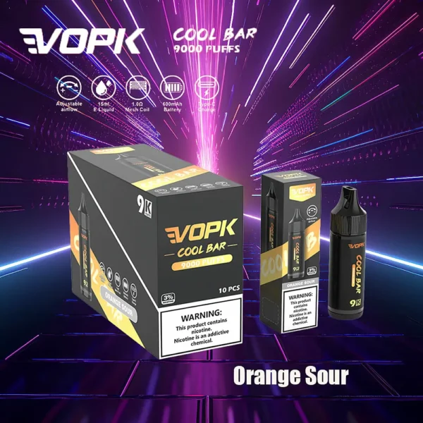 VOPK COOL BAR 9000 PUFFS Multiple flavors 0% 2% 3% 5% Nicotine Disposable Vape Wholesale - Image 2